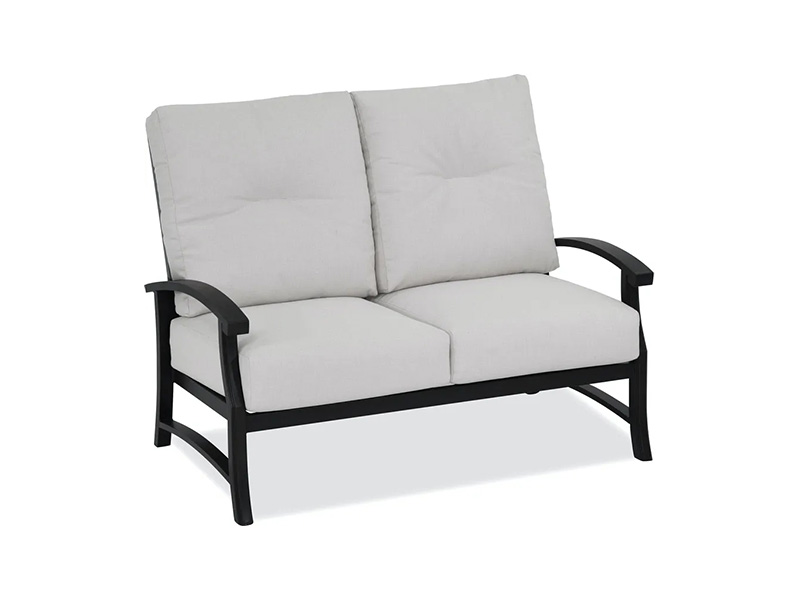 Lodge قدیمی آلومینیوم برنز با کوسن پاسیو Loveseat