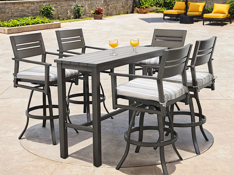 ست باربند چرخشی حیاط آلومینیومی مقاوم در برابر اشعه ماوراء بنفش Aspect 6 Piece