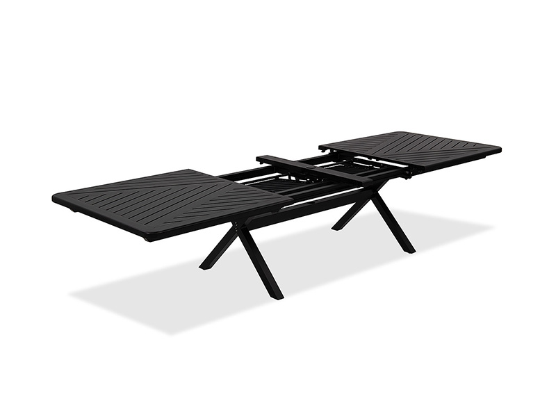 پاسیو آلومینیومی برنزی با سن Solstice 84-130 x 44 in. میز ناهار خوری داخلی