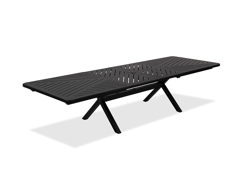 پاسیو آلومینیومی برنزی با سن Solstice 84-130 x 44 in. میز ناهار خوری داخلی